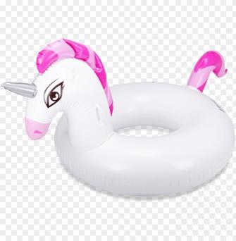 Unicorn Round Tube Pool Float Inflatable Png Image With