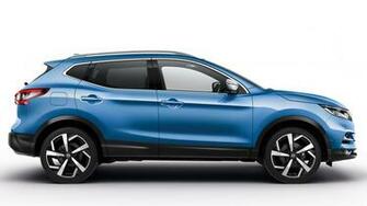 Nissan Qashqai Blue Color Side Wide 4k Ultra UHD