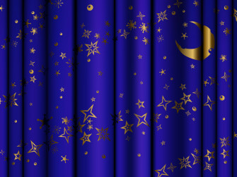 Blue Curtains With Gold Stars And Moon Background Gallery