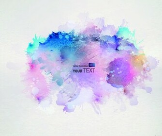 Watercolor Stains Background Vector Material