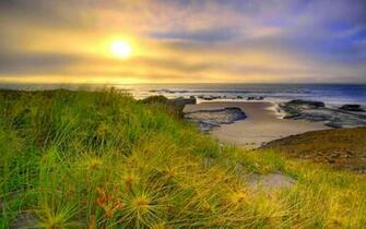 Peaceful Morning Over Seashore HD Wallpaper