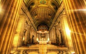 Impressive Golden Pillars Widescreen Wallpaper Wide Net
