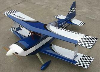 Top Catalog Ultimate 50cc Bipe Biplan Rc Airplane Arf Blue