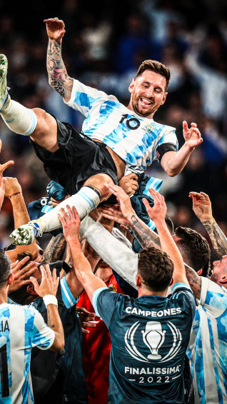 Wallpaper Messi Win World Cup Picture