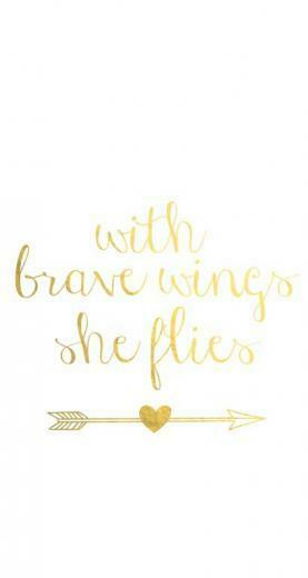 White Gold Brave Wings Arrow iPhone Phone Wallpaper Background Lock