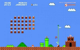 Super Mario Bros Desktop Calendar Wallpaper Neatorama