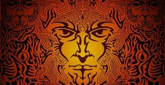 Lion Man Tribal Background Evolutions