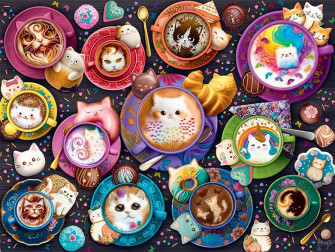 Buffalo Games Latte Cats Piece Jigsaw Puzzle Amazon Sg Toys