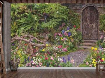 English Garden Wallpaper About Murals