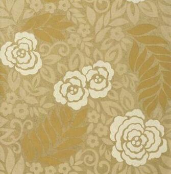 Yvette Floral Wallpaper Metallic Bronze With Block