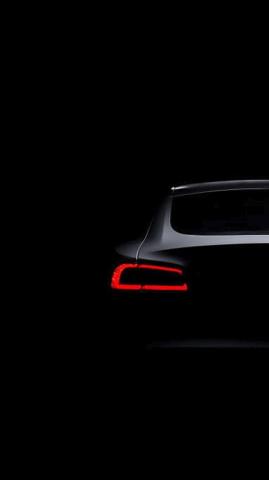 Tesla Model S Dark Brake Light iPhone Wallpaper Roadster