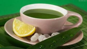 Wallpaper Desktop Tea Lemon Cup Utensils Ice 1080p Upload
