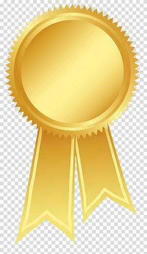 Gold Medal Illustration Ribbon Rosette Award