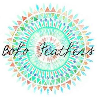 Boho Background Feathers