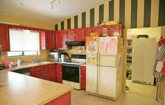 Cabinets Green Striped Wallpaper Mesa Arizona Home House