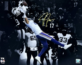 Justin Jefferson Vikings Signed Catch Spotlight Photo Framed