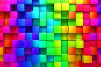 Rainbow Cubes Wallpaper HD