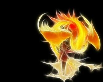 Pokemon Fractalius Black Background Wallpaper