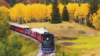Cumbres Toltec Railroad New Mexico Locomotive Nature Train Autumn