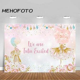 Tutu Ballerina Princess Party Photography Background Pink Floral