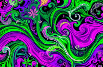 Psychedelic Weed Wallpaper