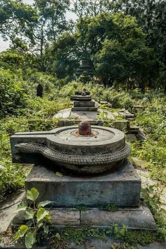 Shivlingams At Pashupatinath Temple Kathmandu Nepal Shiva