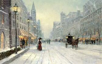Winter In Ekaterinburg On 7th Avenue New York Wallpaper