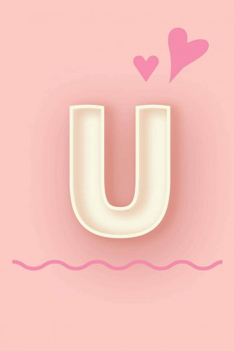 Flower Wreath Letter U Wallpaper