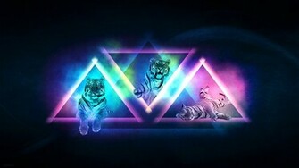 Colorful Tiger Wallpaper By Melliiex3