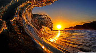 Ocean Sunset Wallpaper 4k