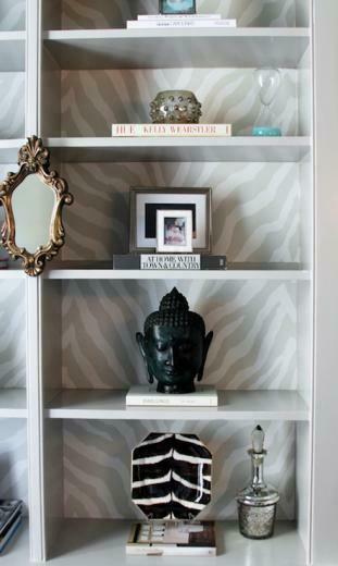 Ins With Back Of Shelf Lined Gray Zebra Wallpaper Muchpics
