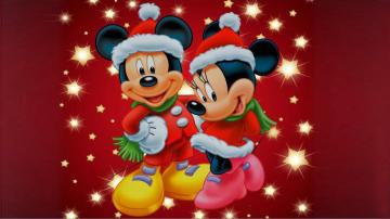 Mickey And Minnie Mouse Christmas Theme Desktop Wallpaper HD For