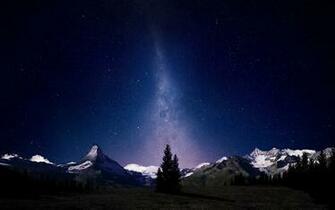 Alpine Night Sky Wallpaper