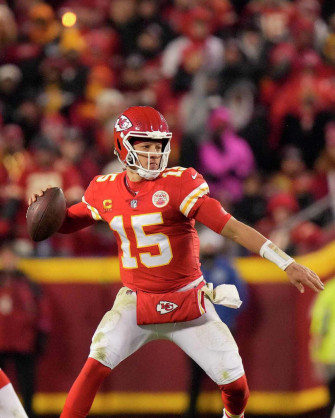 Nfl Superstar Quarterback Pat Mahomes With His Beloved