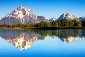 Usa Wyoming Grand Teton National Park Mount Moran Lake Jackson Nature