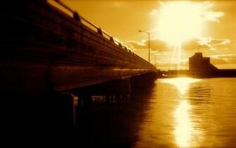 The Amber Bridge Wallpaper iPhone
