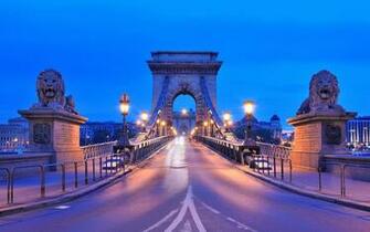 Hungary Budapest Bridge Lions X