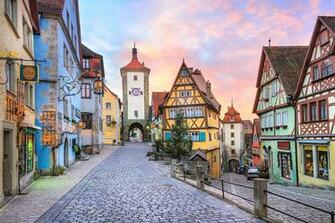 Wallpaper Germany Rothenburg Ob Der Tauber Street Cities Houses