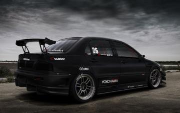 Black Mitsubishi Lancer Wallpaper On