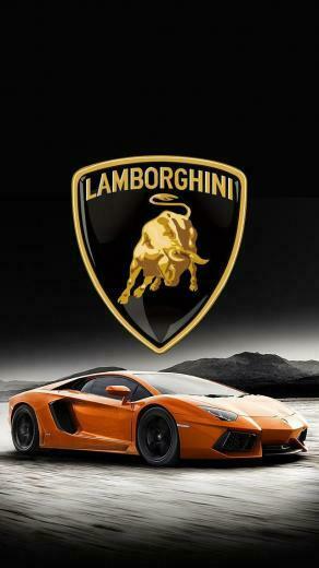 Lamborghini Logo Black Background Android Wallpaper