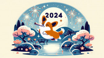 New Year Fireworks Corgi Dog 4k Wallpaper iPhone HD Phone 8540i