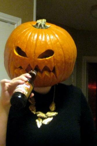 Pumpkin Head Halloween Photo