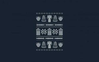 Tardis Dalek Cybermen Christmas Jumper Doctor Who Blue Background