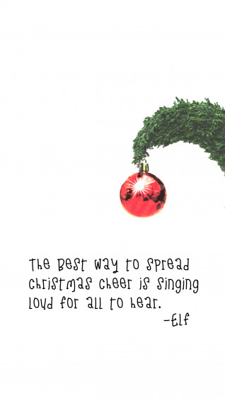 Festive Elf Quote Christmas Wallpaper