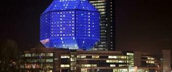 Minsk Library Night Resolution Wallpaper HD