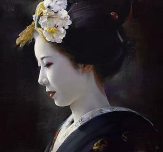 Geisha Wallpaper Illustration