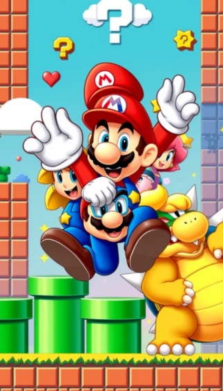 Mario Bros Phone Wallpaper