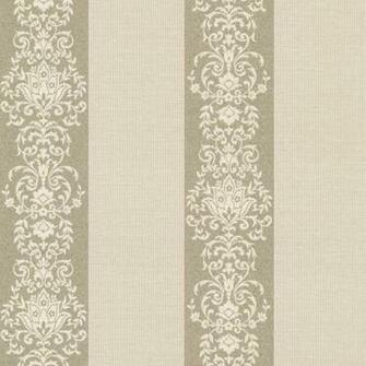 Buckingham Nash Embellished Stripe Sepia Wallpaper
