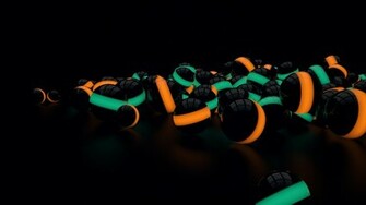 Glow Spheres Cinema 4d Global Illumination Wallpaper Background