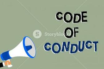 Writing Note Showing Code Of Conduct Business Photo Showcasing